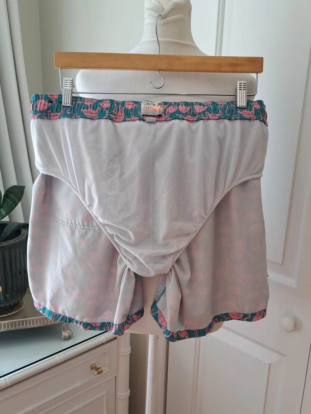J.Crew Mens Pink Flamingo Print‎ Aqua Green 6